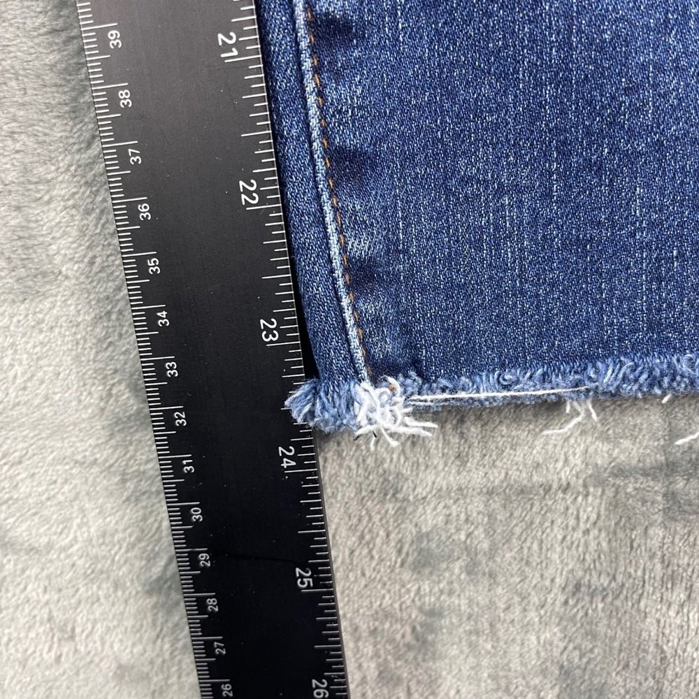 Judy Blue Womens Wide Crop Jeans Dark Wash Raw Hem Stretch Denim 13 31 - Picture 10 of 12